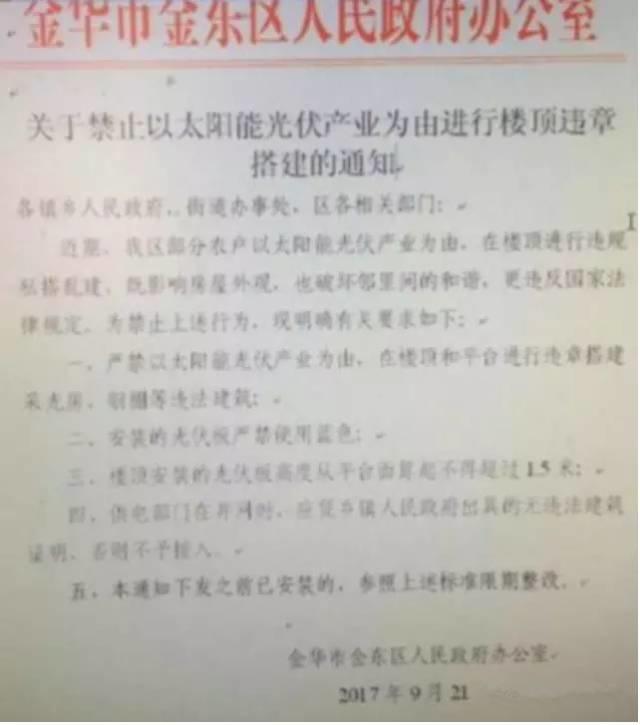 聚焦 | 5个地区禁止安装光伏，看看都是什么理由！